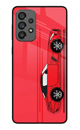 Red Velocity Samsung A73 5G Glass Case